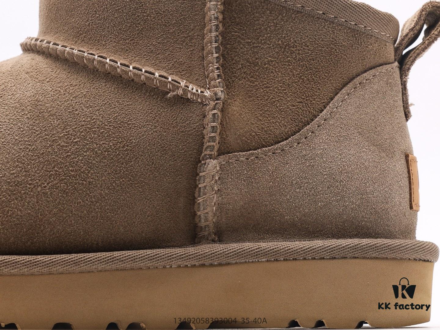 UGG Outdoor Snow Boots for Women, Official Synchronized Packaging, Inspection Label, Premium Original Water-Repellent and Stain-Resistant Leather, Anti-Slip Durable Lightweight Outsole, Short Boots, Stylish British Design, Warm and Comfortable Winter Fashion Footwear