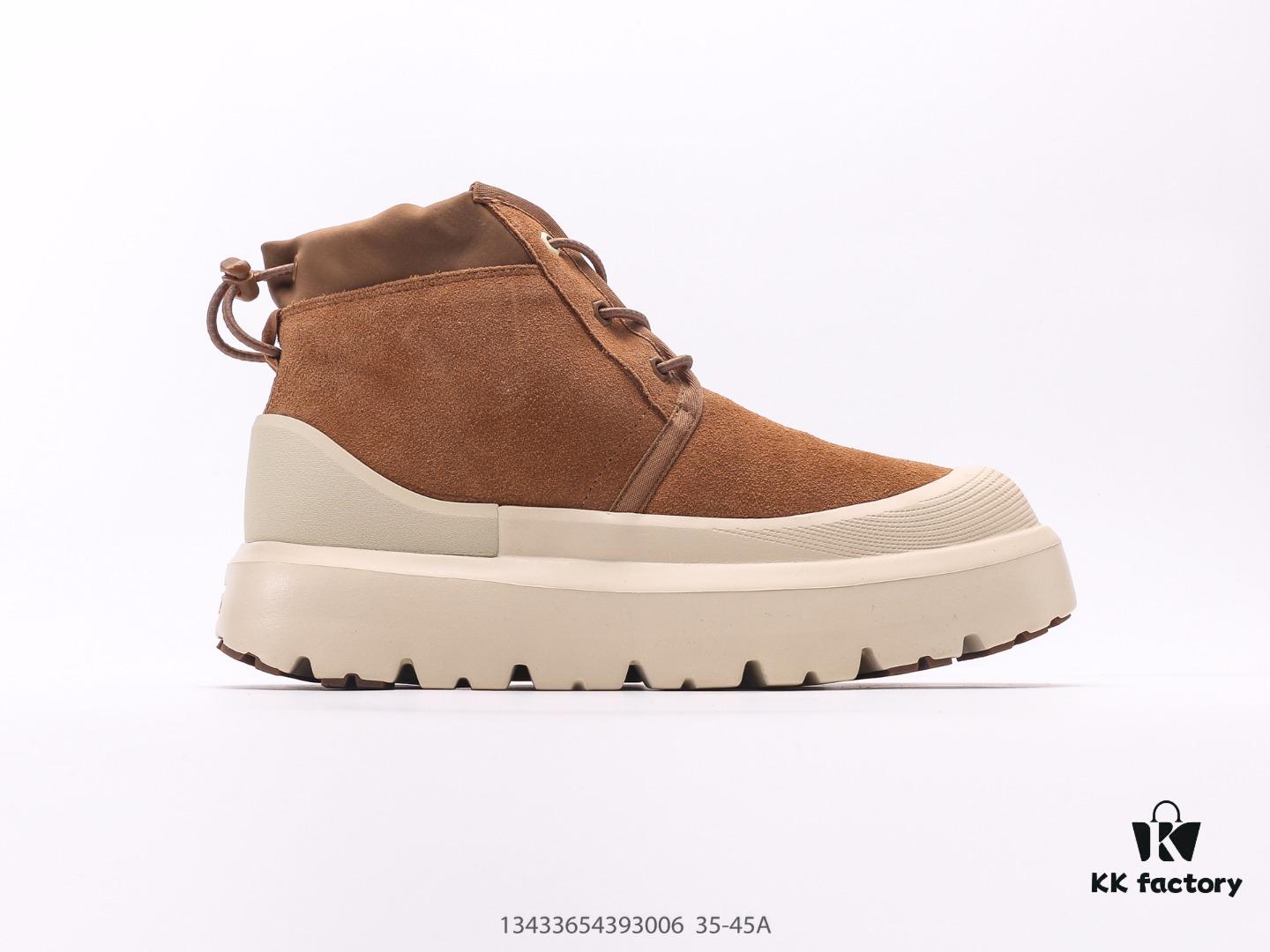 UGG Weather Hybrid Tasman Waterproof Low-Top Shoes with Color-Blocking Design, Premium Imported Luofeng Sheepskin and Wool Upper, Slip-On Drawstring Style for Easy Wear, TPU Molded Refined Suede Upper, Integrated Wool Insole