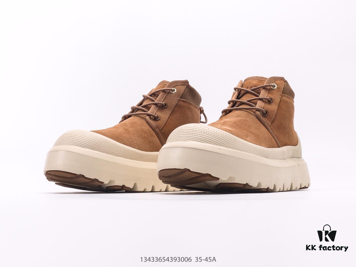 UGG Weather Hybrid Tasman Waterproof Low-Top Shoes with Color-Blocking Design, Premium Imported Luofeng Sheepskin and Wool Upper, Slip-On Drawstring Style for Easy Wear, TPU Molded Refined Suede Upper, Integrated Wool Insole