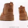 UGG Zhou Dongyu Mini Short Boots Autumn and Winter Sheepskin Shearling Snow Boots