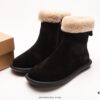 Premium Full Wool Lined UGG-5877 Australia Luxury Brand Genuine Leather Sheepskin Snow Boots for Men and Women, Imported Cowhide with Comfortable Rubber Foam Sole
