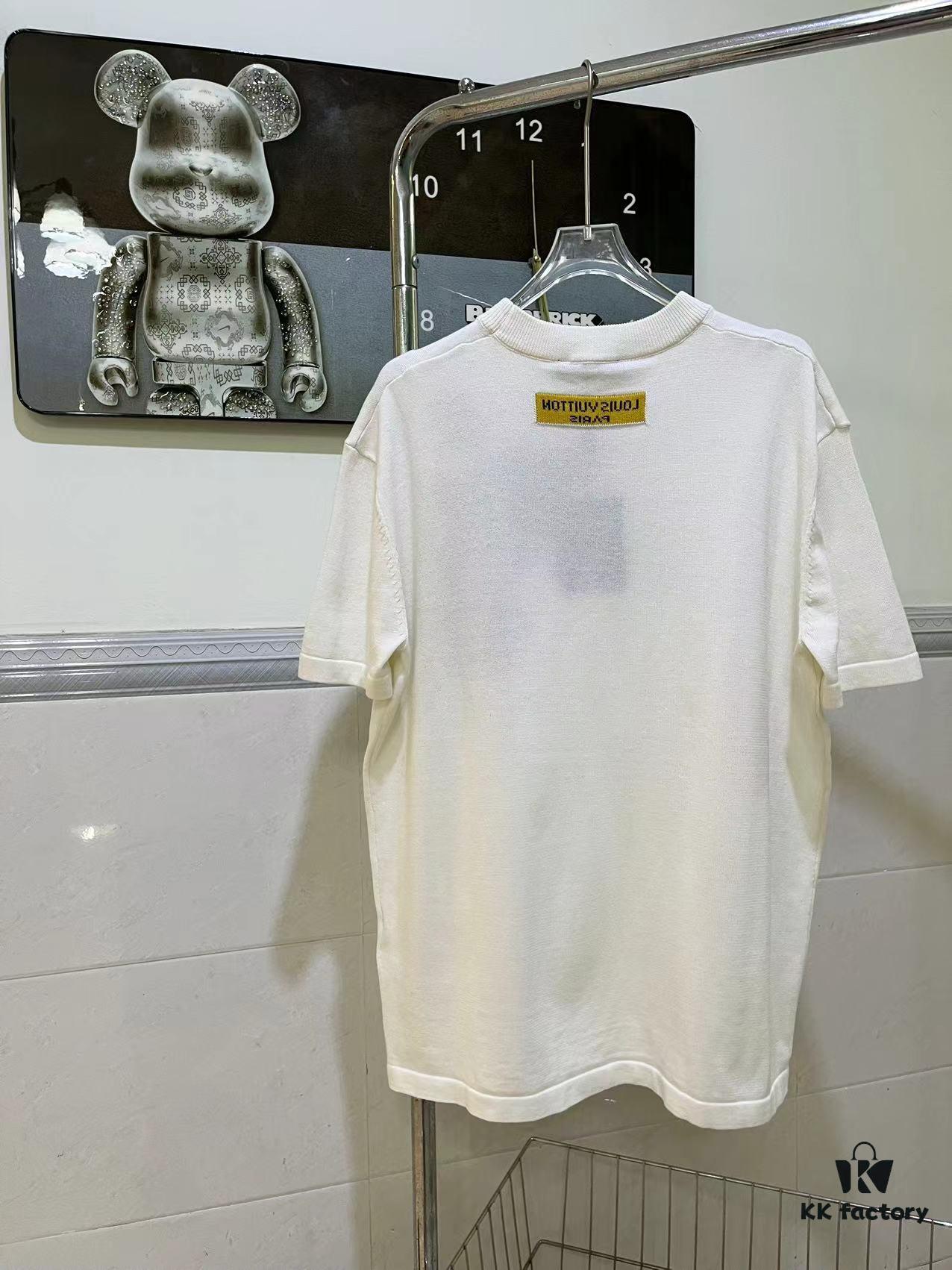 LOUIS VUITTON 23SS New Arrival Paper Plane Design Knitted Short-Sleeve Shirt