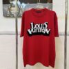 LOUIS VUITTON LV Monogram Jacquard Knit Short-Sleeve T-Shirt 24SS, Made with Fine Cotton Knitting, Intarsia LU Logo on Chest, Soft and Comfortable Fit
