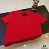 LOUIS VUITTON LV Monogram Jacquard Knit Short-Sleeve T-Shirt 24SS, Made with Fine Cotton Knitting, Intarsia LU Logo on Chest, Soft and Comfortable Fit