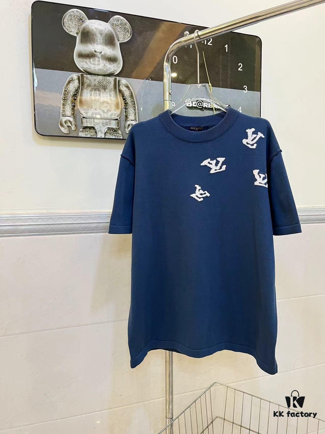 LOUIS VUITTON Louis Vuitton 2023 Jazz Trumpeter Jacquard Knit Short-Sleeve Top