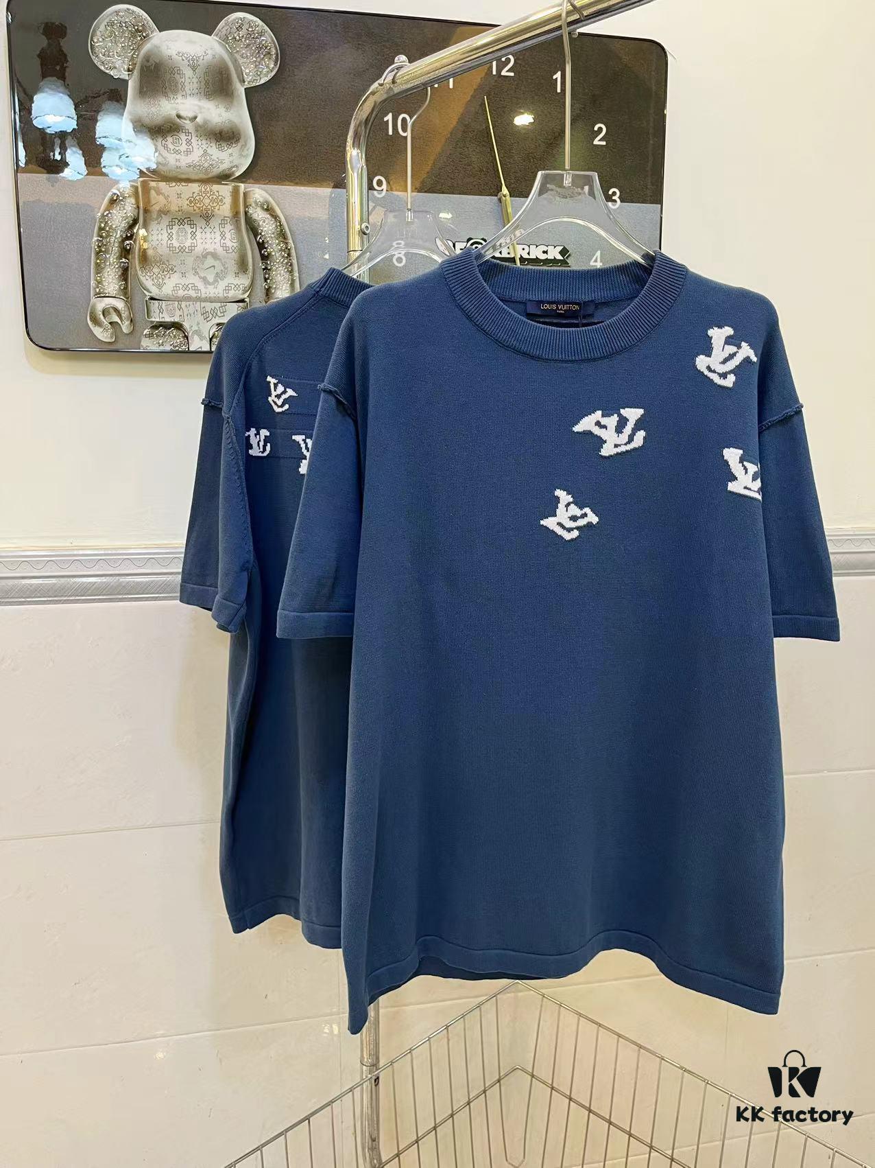 LOUIS VUITTON Louis Vuitton 2023 Jazz Trumpeter Jacquard Knit Short-Sleeve Top