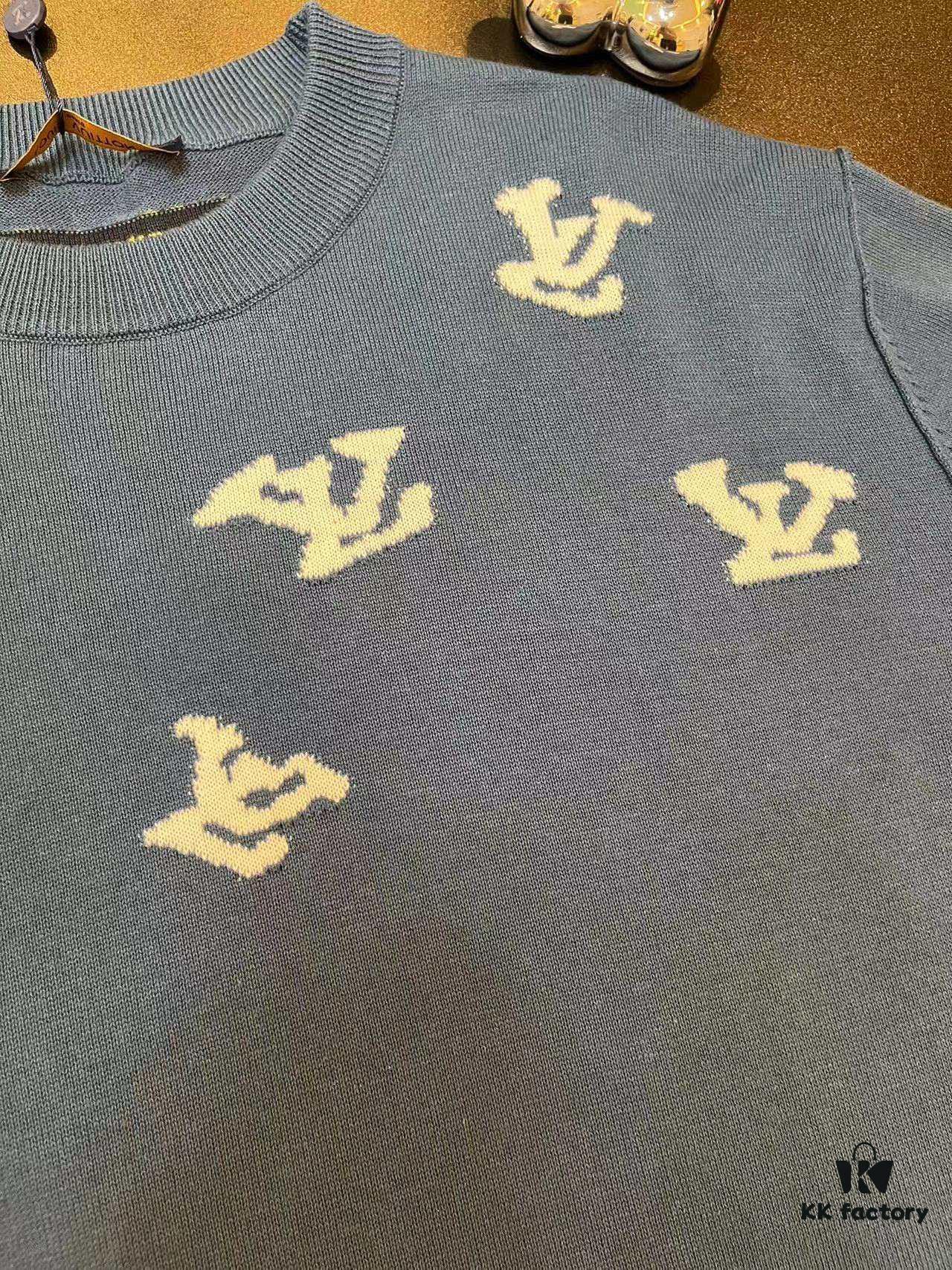 LOUIS VUITTON Louis Vuitton 2023 Jazz Trumpeter Jacquard Knit Short-Sleeve Top