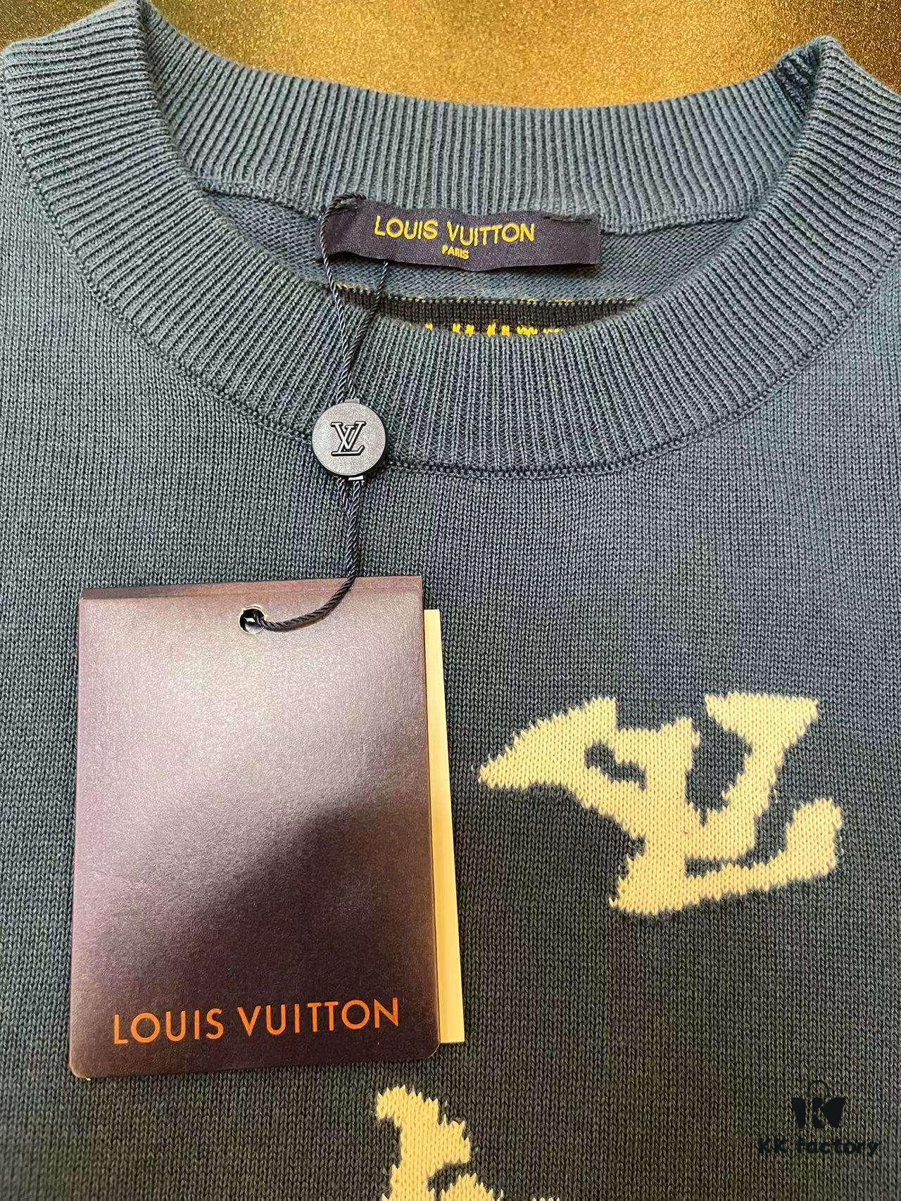 LOUIS VUITTON Louis Vuitton 2023 Jazz Trumpeter Jacquard Knit Short-Sleeve Top