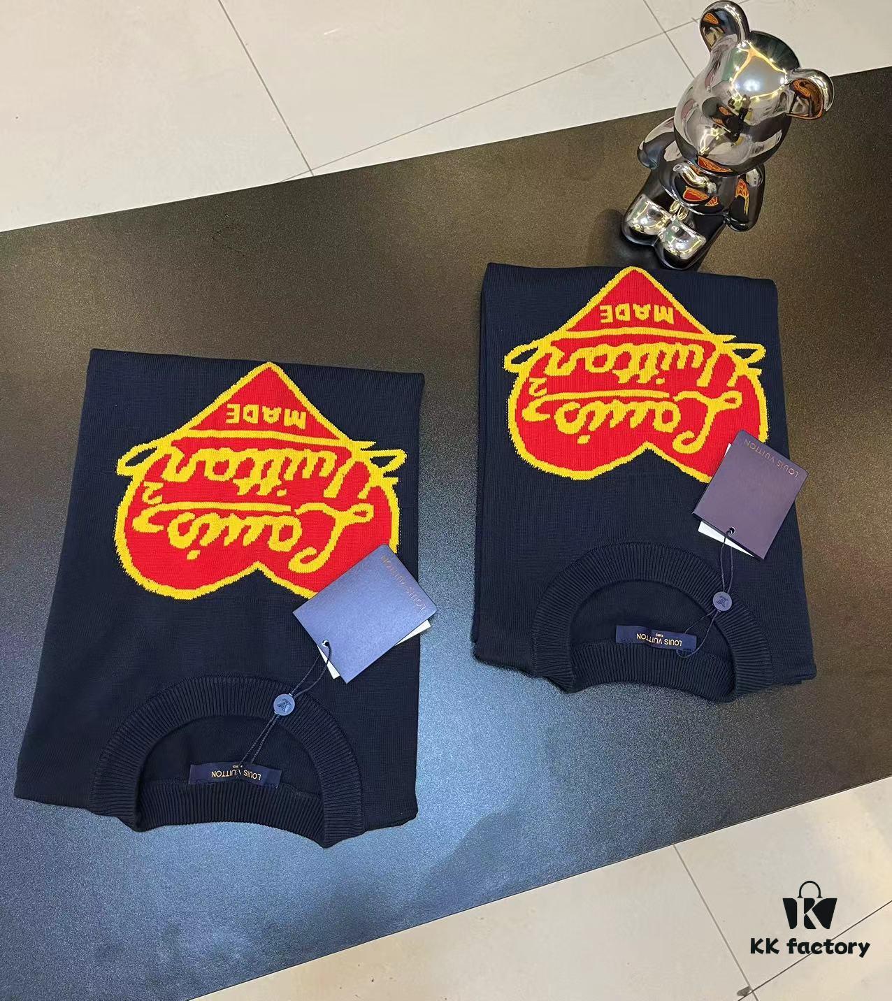 LOUIS VUITTON LV 2024 Spring New Heart Knit Short-Sleeve Unisex