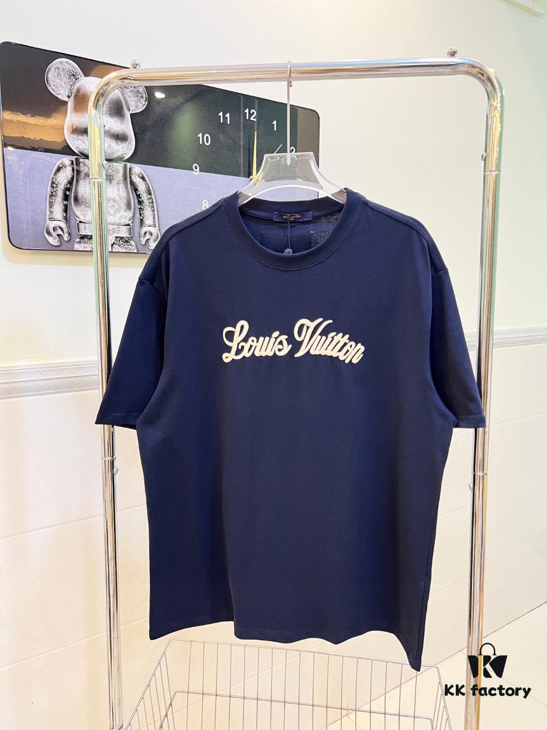 LOUIS VUITTON Embroidered Signature Short-Sleeve T-Shirt