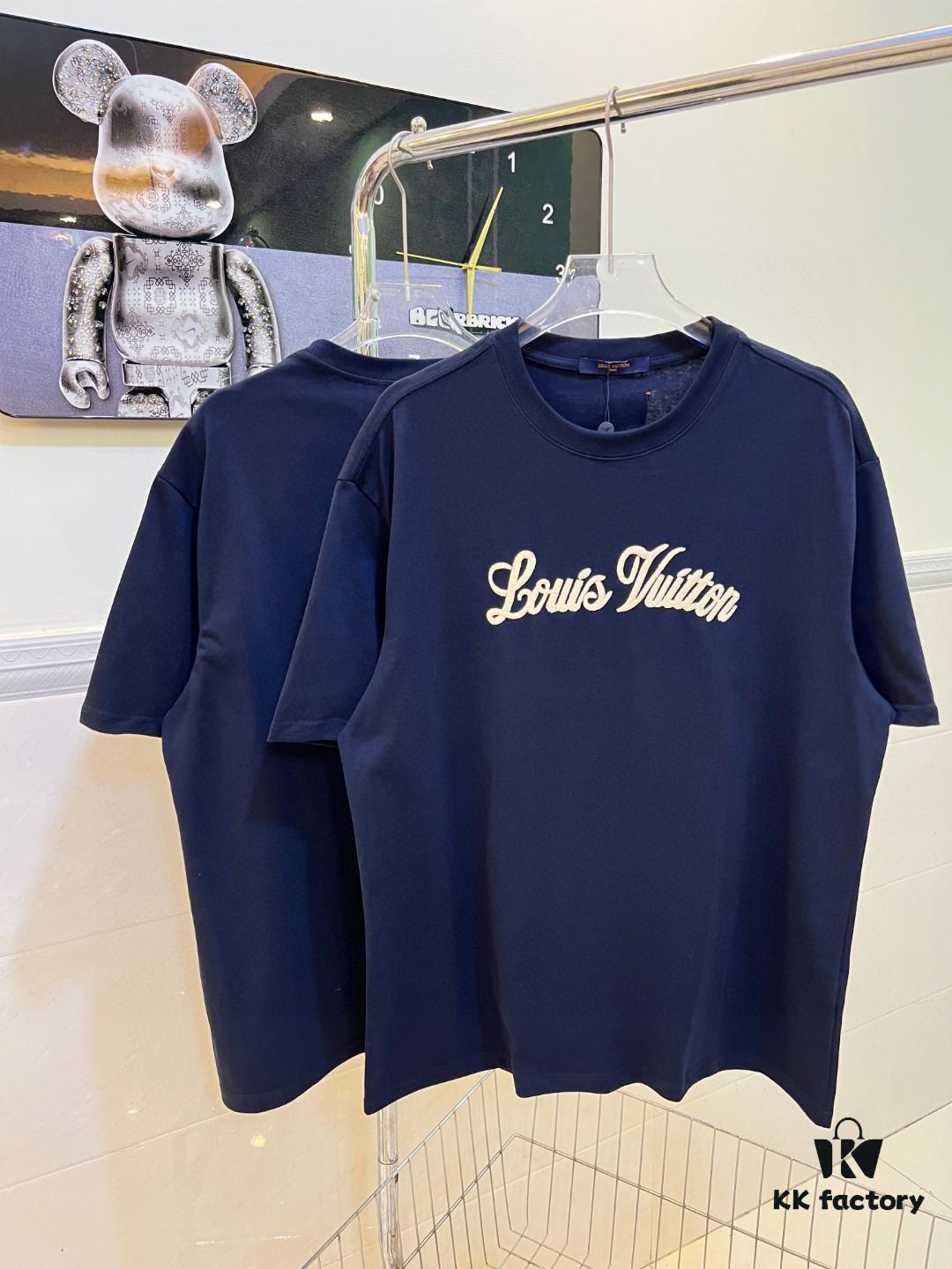 LOUIS VUITTON Embroidered Signature Short-Sleeve T-Shirt