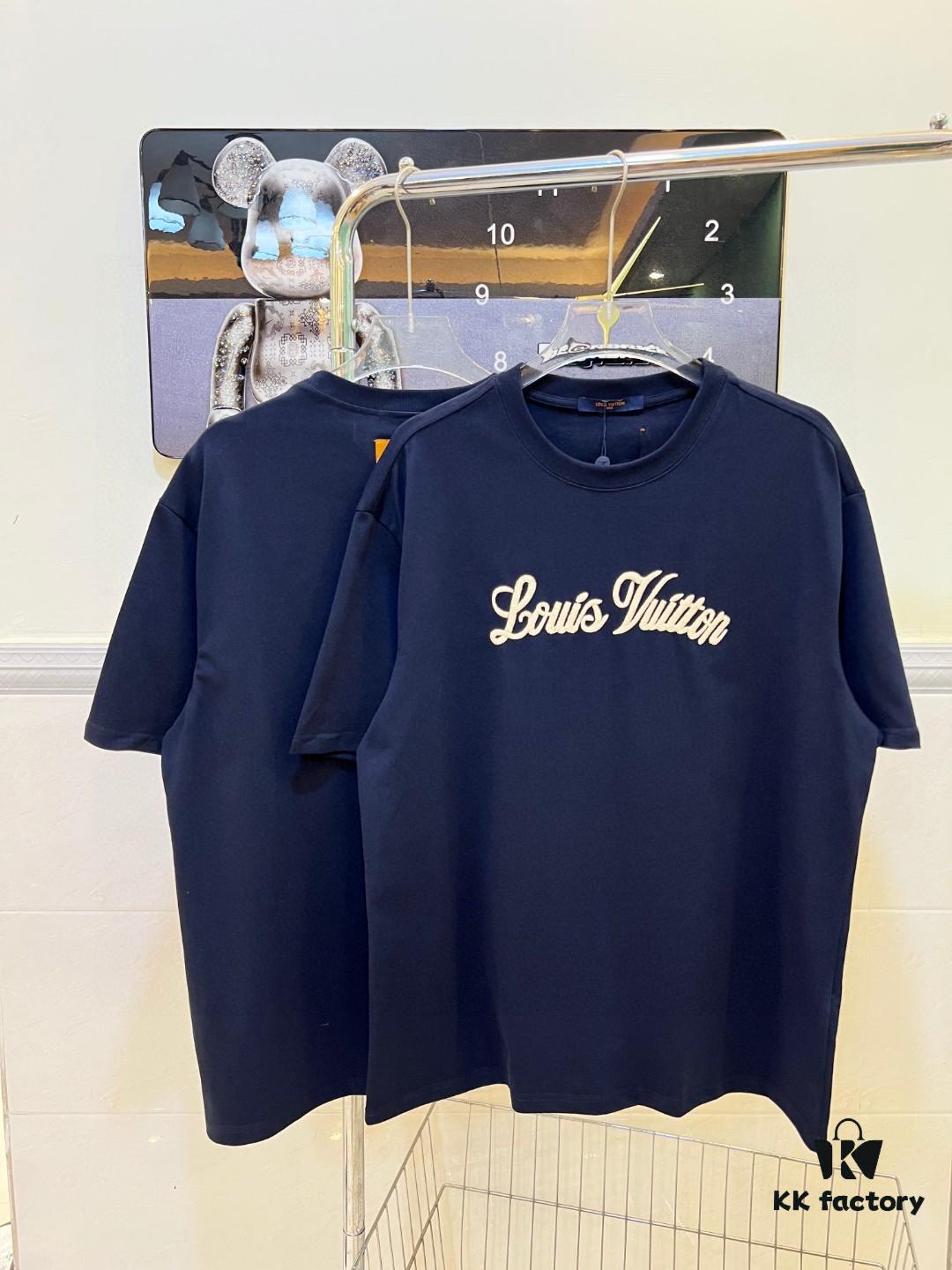 LOUIS VUITTON Embroidered Signature Short-Sleeve T-Shirt