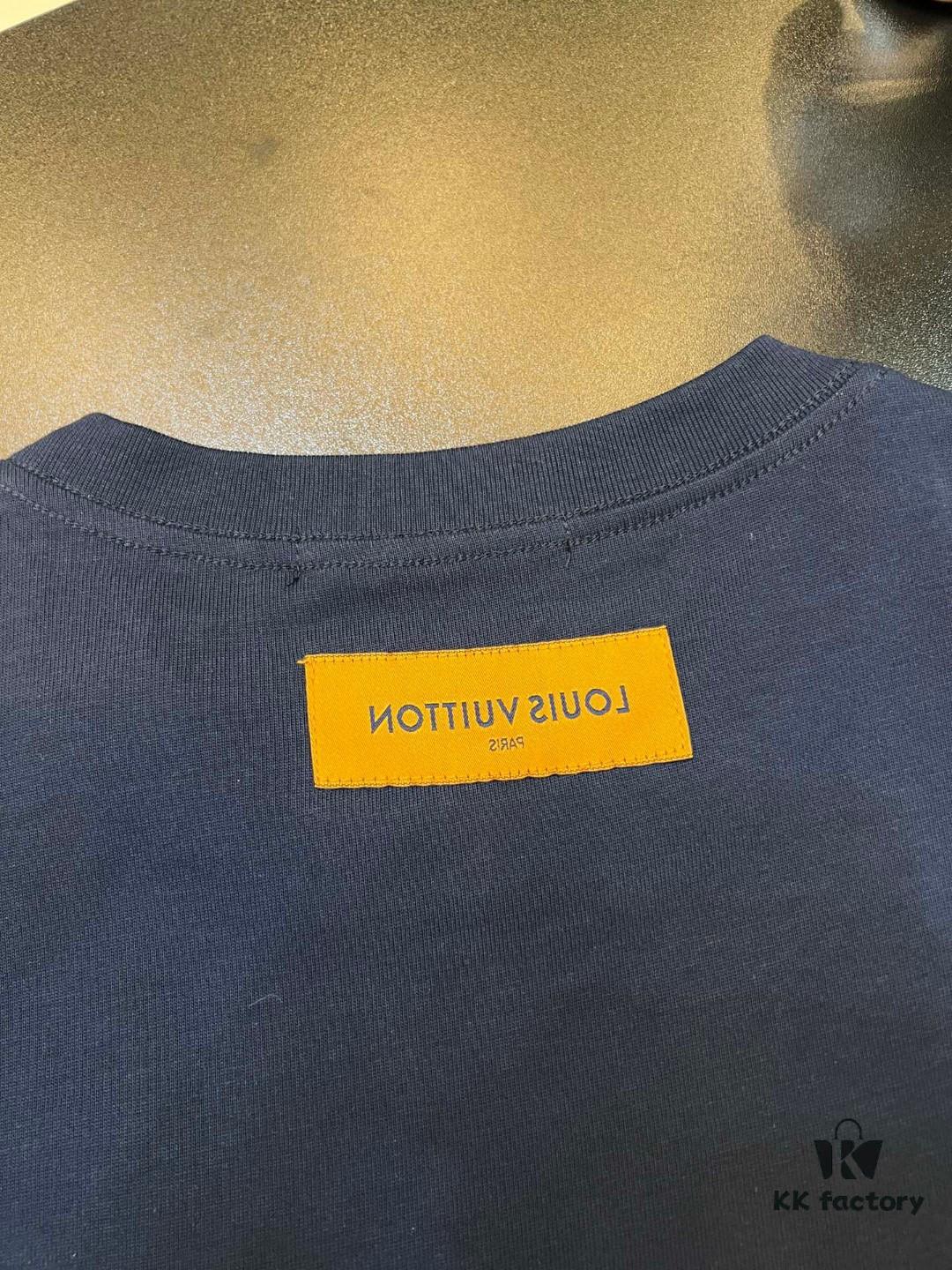 LOUIS VUITTON Embroidered Signature Short-Sleeve T-Shirt