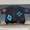 LOUIS VUITTON Louis Vuitton Hand-Painted Graffiti New Short Sleeve T-Shirt