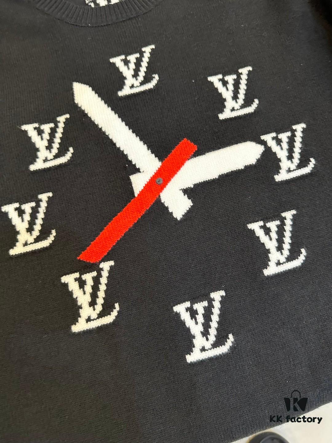 Louis Vuitton Clock Jacquard Sweater