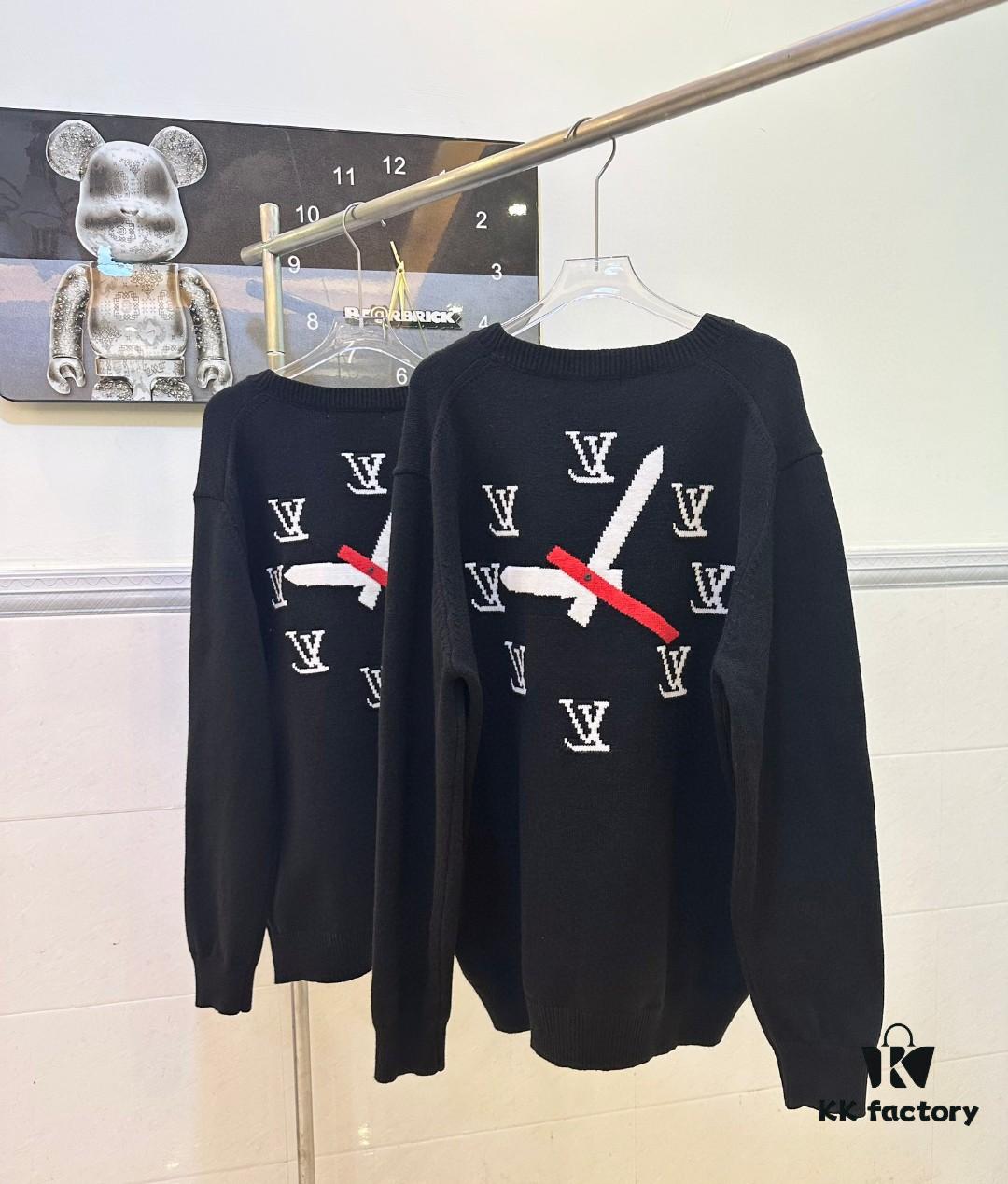 Louis Vuitton Clock Jacquard Sweater