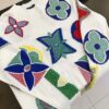 Louis Vuitton Classic Three-Flower Floral Round-Neck Long-Sleeve Sweater