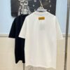 LOUIS VUITTON Embroidered New Short Sleeve T-Shirt, High Quality 280g Double Cotton Fabric, Soft Comfortable Wear, Nylon Smooth Washed Cotton Material, Premium Front Embroidery with Special Craftsmanship, Fashion Trend Style, Custom Dyeing and Matching Official Website Design, Complete Three Labels, Not Ordinary Market Version, Guaranteed Quality, Unisex Design