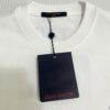 LOUIS VUITTON Embroidered New Short Sleeve T-Shirt, High-Quality 280g Double Cotton Yarn Fabric with Smooth Nylon and Washed Cotton Feel, Premium Embroidery on Front and Sleeves, Fashionable Design with Special Craftsmanship, Custom Dyed and Matched to Official Website