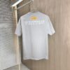 LV Louis Vuitton 2025 Spring/Summer New Arrival Round Neck Short Sleeve T-Shirt with Front Embroidery and Back Chain Stitch Design, Made from 320g Double-Layer Combed Cotton Fabric, Slightly Loose Fit, Soft and Substantial Fabric Texture, Unisex Style
