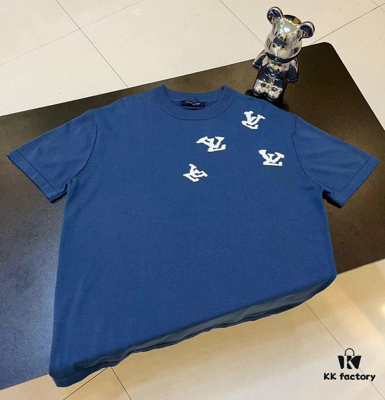 LOUIS VUITTON Louis Vuitton 2023 Jazz Trumpeter Jacquard Knit Short-Sleeve Top