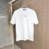 LV Louis Vuitton 2025 Spring-Summer New Arrival Round Neck Short Sleeve T-Shirt with Front Embroidery and Back Chain Stitching, Made from 320g Double-Combed Cotton Fabric, Slightly Loose Fit, Soft and Substantial Texture, Unisex Design