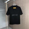 LV Louis Vuitton 2025 Spring/Summer New Arrival Round Neck Short Sleeve T-Shirt with Hot-Stone Embellishment and Engraved Pattern Technique, Made from High-Density 320g Double-Yarn Combed Cotton Fabric, Slightly Loose Fit, Soft and Substantial Fabric Texture, Unisex Design