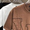 LV Louis Vuitton 2025 Spring/Summer New Arrival Round Neck Short Sleeve T-Shirt with Chain and Single Needle Embroidery, Premium 320g Double-Combed Cotton Fabric, Slightly Loose Fit, Unisex Design