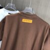 LV Louis Vuitton 2025 Spring/Summer New Arrival Round Neck Short Sleeve T-Shirt with Chain and Single Needle Embroidery, Premium 320g Double-Combed Cotton Fabric, Slightly Loose Fit, Unisex Design