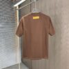 LV Louis Vuitton 2025 Spring/Summer New Arrival Round Neck Short Sleeve T-Shirt with Chain and Single Needle Embroidery, Premium 320g Double-Combed Cotton Fabric, Slightly Loose Fit, Unisex Design