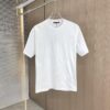 LV Louis Vuitton 2025 Spring/Summer New Arrival Round Neck Short Sleeve T-Shirt with Chain and Single Needle Embroidery, Premium 320g Double-Combed Cotton Fabric, Slightly Loose Unisex Fit
