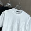 LV Louis Vuitton 2025 Spring/Summer New Arrival Round Neck Short Sleeve T-Shirt with Chain and Single Needle Embroidery, Premium 320g Double-Combed Cotton Fabric, Slightly Loose Unisex Fit