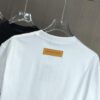 LV Louis Vuitton 2025 Spring/Summer New Arrival Round Neck Short Sleeve T-Shirt with Chain and Single Needle Embroidery, Premium 320g Double-Combed Cotton Fabric, Slightly Loose Unisex Fit
