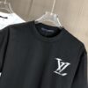 LV Louis Vuitton 2025 Spring/Summer New Arrival Round Neck Short Sleeve T-Shirt with Hand-Painted Print, Made from 320g Double-Combed Cotton Fabric, Slightly Loose Fit, Soft and Substantial Fabric Texture, Unisex Design