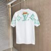 LV Louis Vuitton 2025 Spring-Summer New Arrival Round Neck Short Sleeve T-Shirt with Hand-Painted Print, Made from 320g Double-Layer Combed Cotton Fabric, Slightly Loose Fit, Soft and Substantial Fabric Texture, Unisex Design