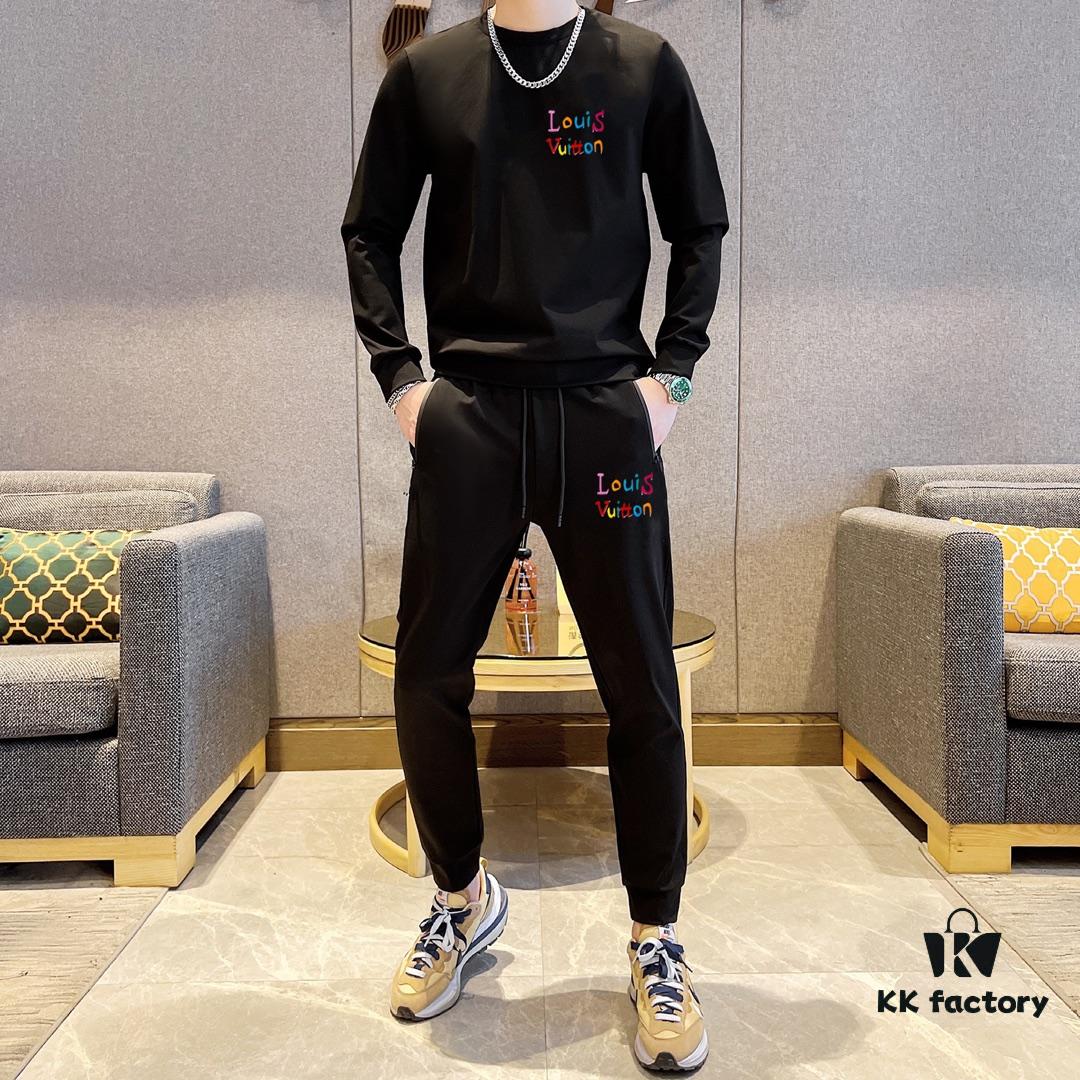 【LV Louis Vuitton】(Plus-Size Friendly) 2025 New Arrival Hoodie Set – Premium Authentic Roman Cotton, Natural Comfort and Elegance