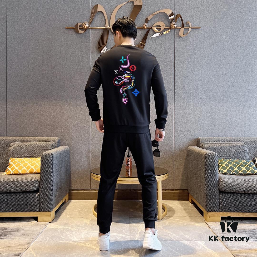 【LV Louis Vuitton】(Plus-Size Friendly) 2025 New Arrival Hoodie Set – Premium Authentic Roman Cotton, Natural Comfort and Elegance