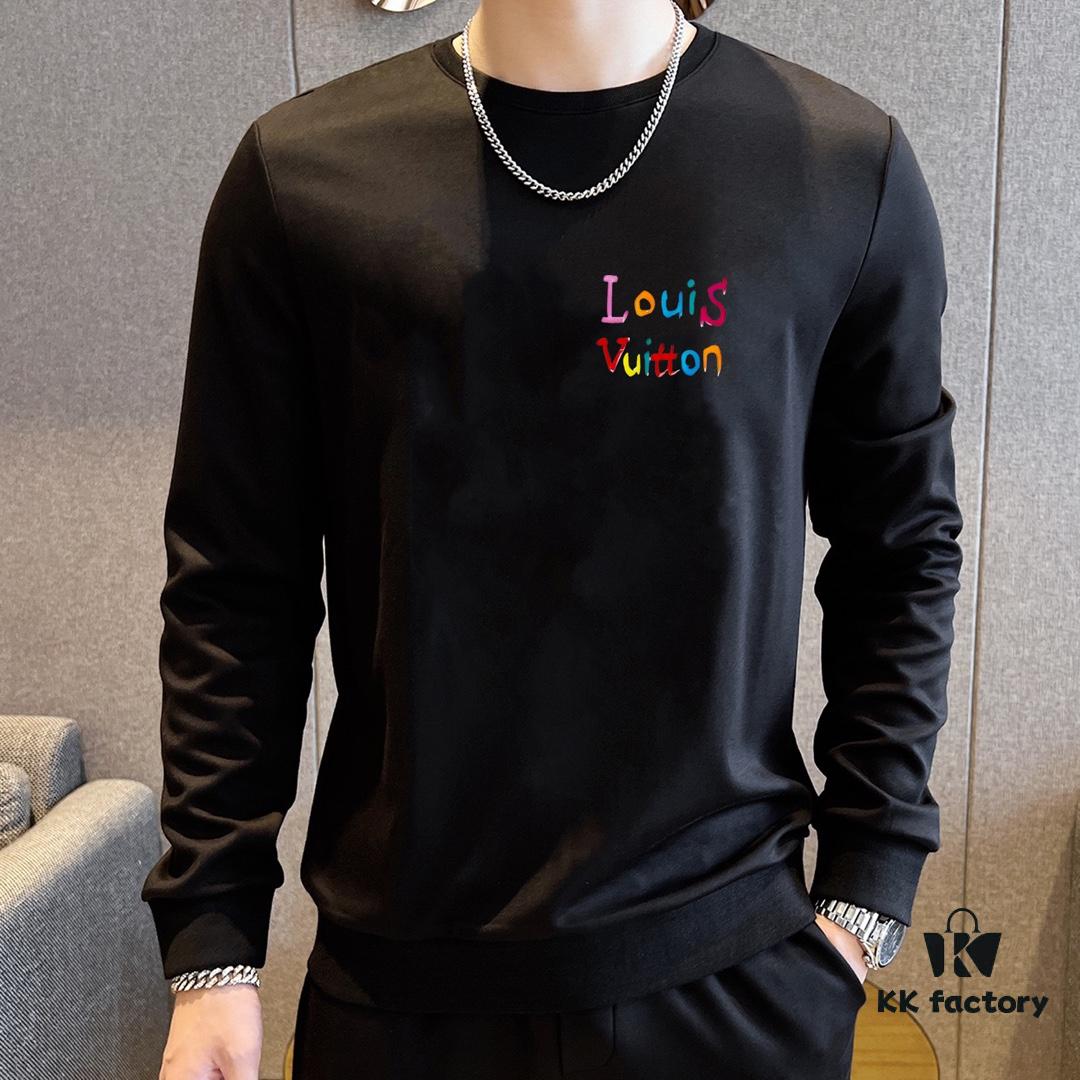 【LV Louis Vuitton】(Plus-Size Friendly) 2025 New Arrival Hoodie Set – Premium Authentic Roman Cotton, Natural Comfort and Elegance