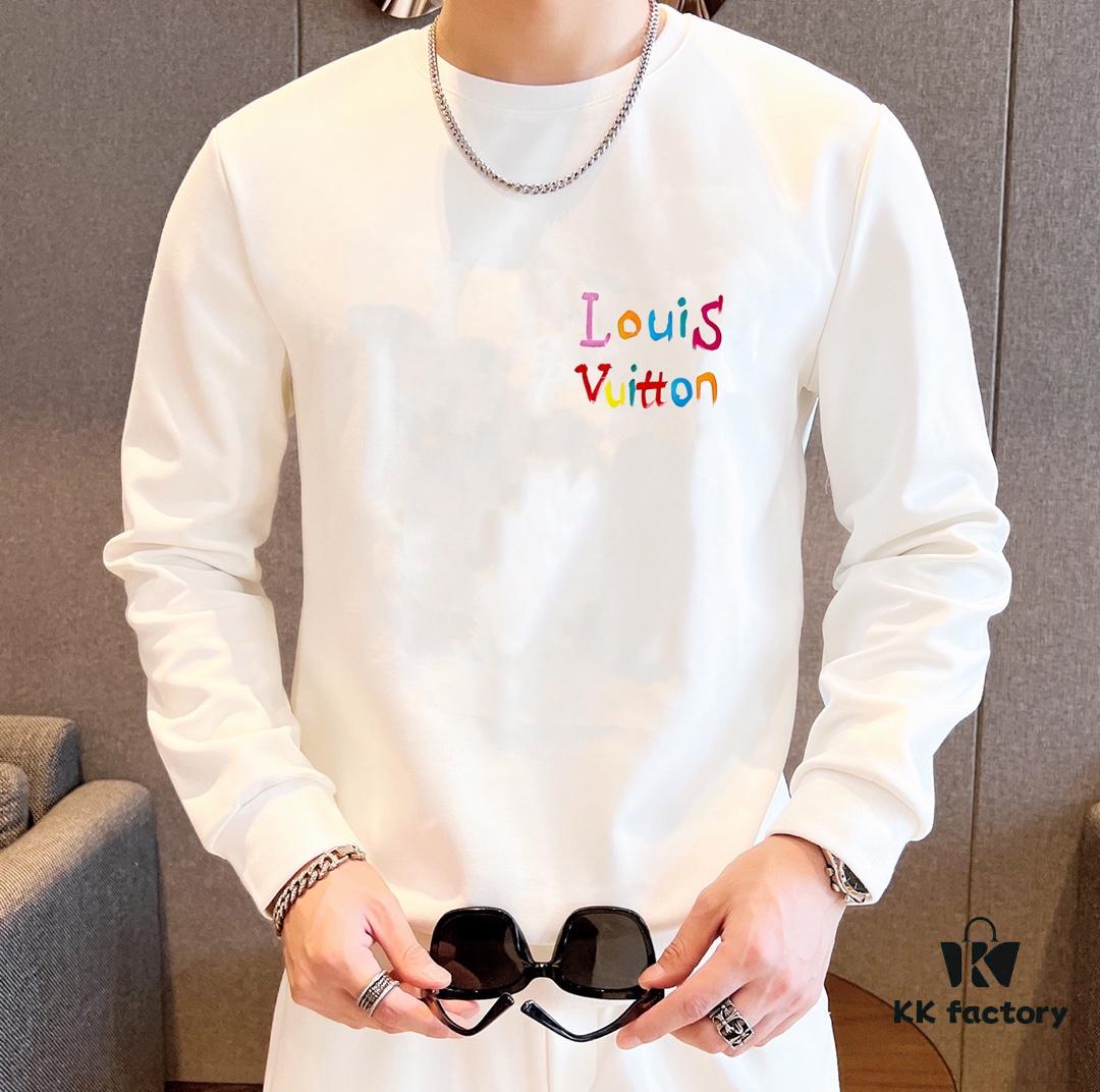 【LV Louis Vuitton】(Plus-Size Friendly) 2025 New Arrival Hoodie Set – Premium Authentic Roman Cotton, Natural Comfort and Elegance