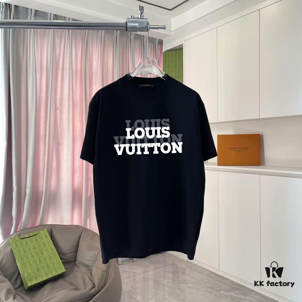 Louis Vuitton 2025 Summer New Arrival Personalized Letter Logo Print Custom 300g Fabric Short Sleeve T-Shirt Unisex