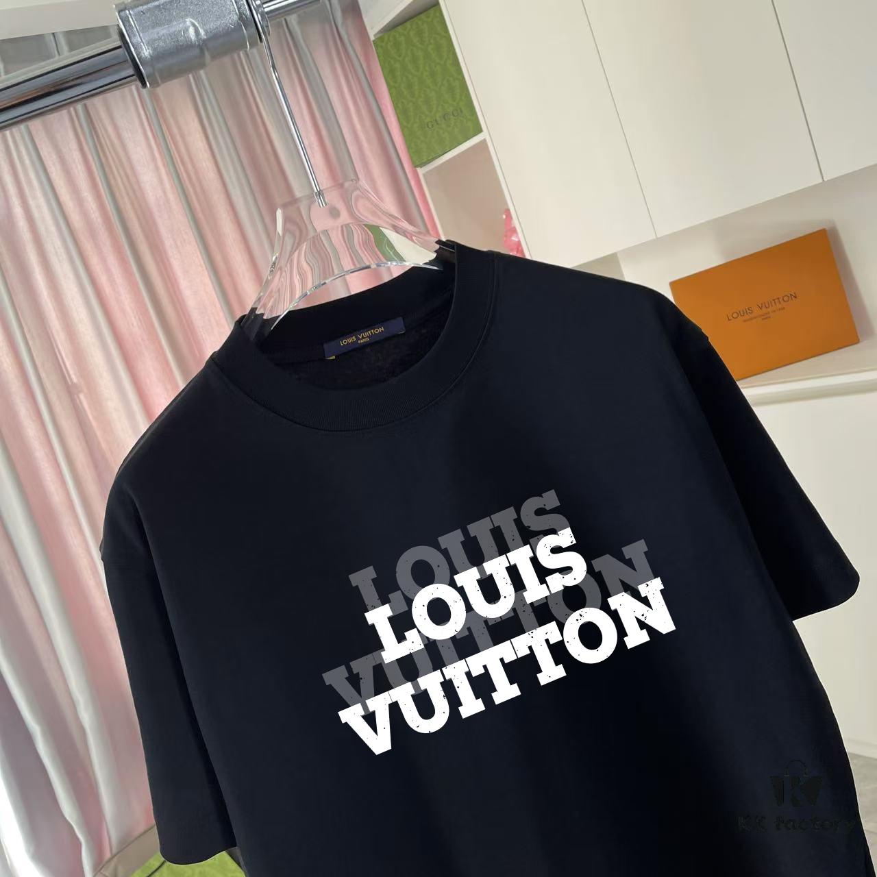 Louis Vuitton 2025 Summer New Arrival Personalized Letter Logo Print Custom 300g Fabric Short Sleeve T-Shirt Unisex