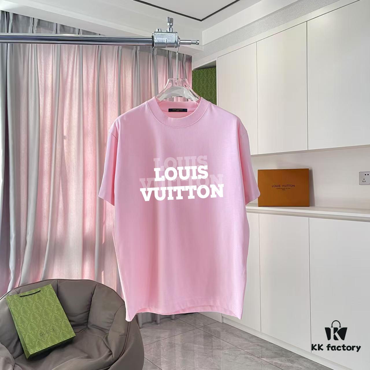 Louis Vuitton 2025 Summer New Arrival Personalized Letter Logo Print Custom 300g Fabric Short Sleeve T-Shirt Unisex