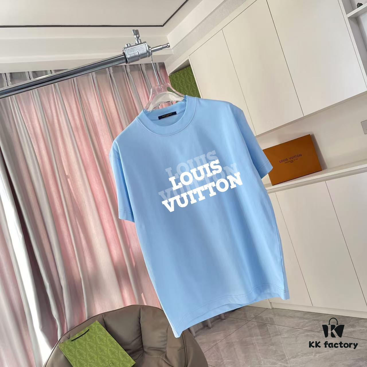 Louis Vuitton 2025 Summer New Arrival Personalized Letter Logo Print Custom 300g Fabric Short Sleeve T-Shirt Unisex