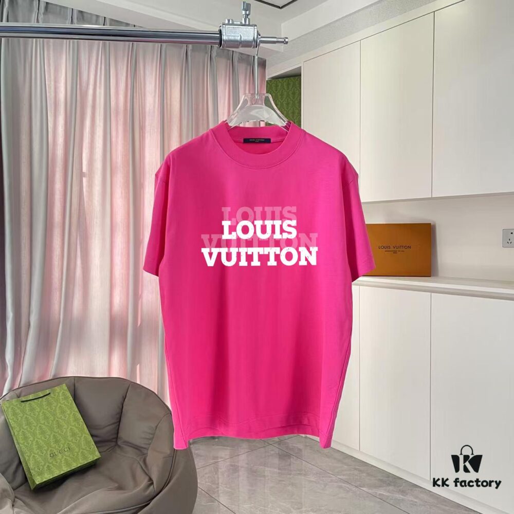 Louis Vuitton 2025 Summer New Arrival Personalized Letter Logo Print Custom 300g Fabric Short Sleeve T-Shirt Unisex