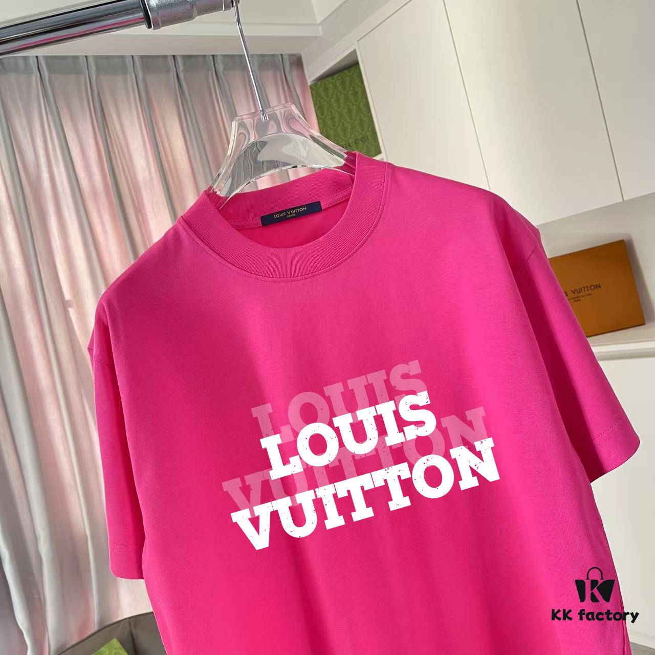 Louis Vuitton 2025 Summer New Arrival Personalized Letter Logo Print Custom 300g Fabric Short Sleeve T-Shirt Unisex