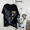 New LV Louis Vuitton 2024 Graffiti Print Short Sleeve T-Shirt, Premium 260g 32s Double Yarn Fabric, Ultra Soft and Comfortable Unisex Tee