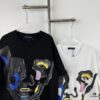 New LV Louis Vuitton 2024 Graffiti Print Short Sleeve T-Shirt, Premium 260g 32s Double Yarn Fabric, Ultra Soft and Comfortable Unisex Tee