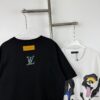 New LV Louis Vuitton 2024 Graffiti Print Short Sleeve T-Shirt, Premium 260g 32s Double Yarn Fabric, Ultra Soft and Comfortable Unisex Tee