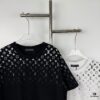 New Louis Vuitton 270g Crew Neck Short Sleeve T-Shirt with Gradient Starry Night Logo Print