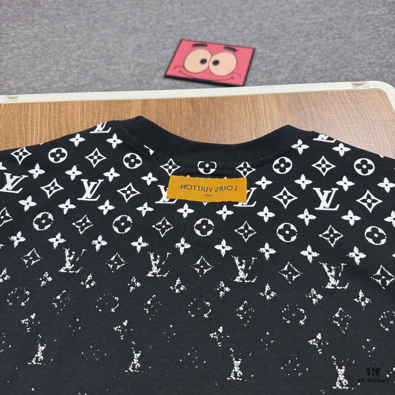 New Louis Vuitton 270g Crew Neck Short Sleeve T-Shirt with Gradient Starry Night Logo Print